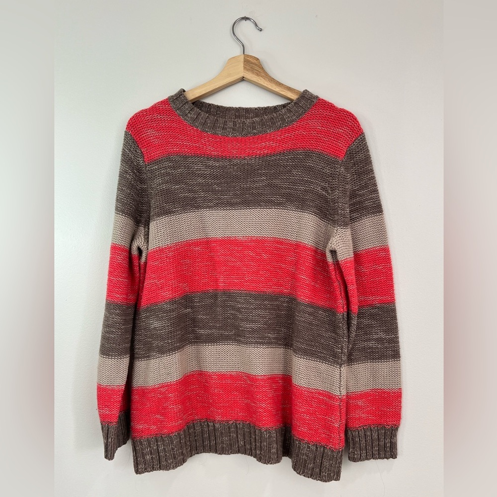 Tri-color Striped Sweater